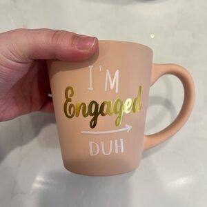 Engaged Duh Mug - Gold and Cream